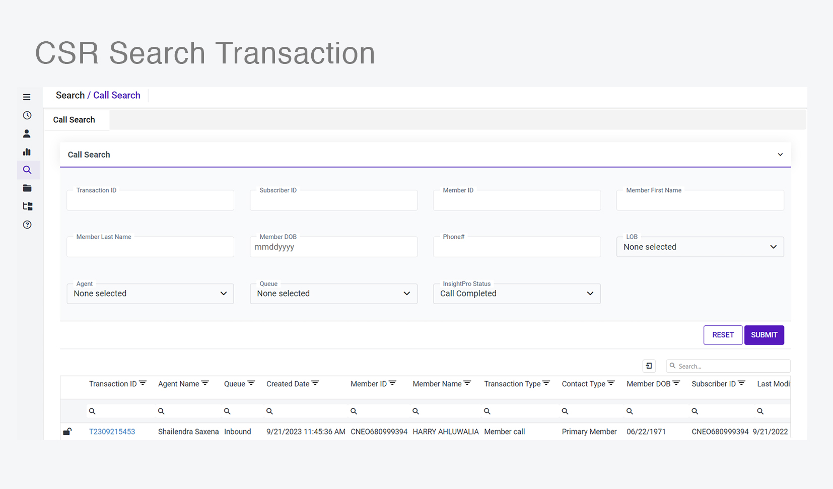CSR-insightpro-Search-Transaction