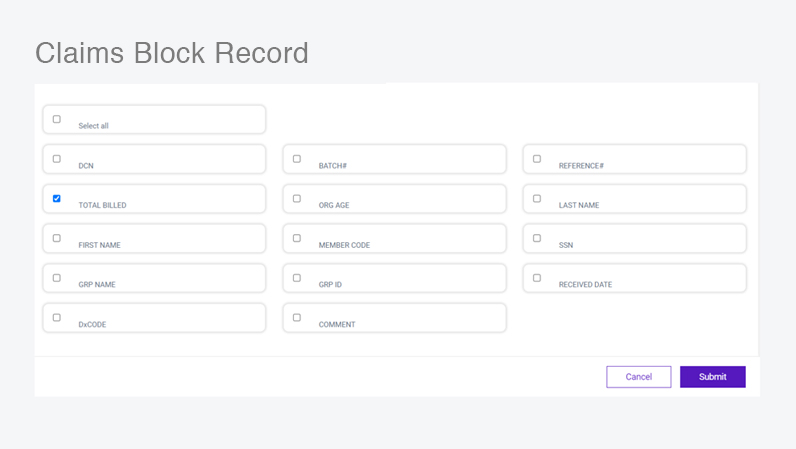 Claims-insightpro-Block-Record